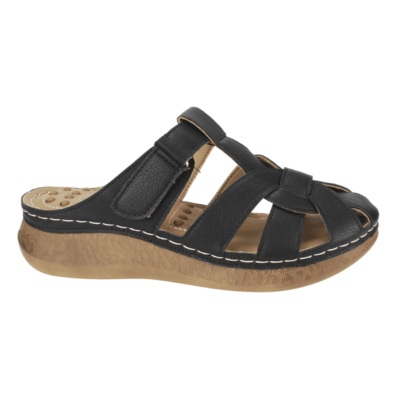 Sandalia New Walk Trenzada Negra