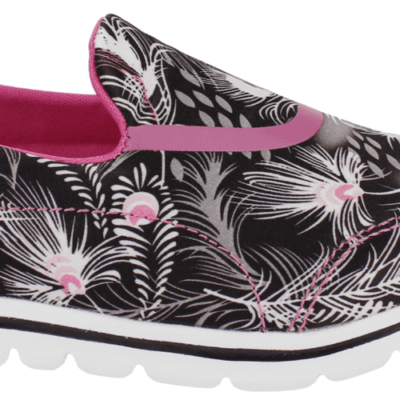 Zapatilla Verazzi Slip On Floral Negra - Imagen 4