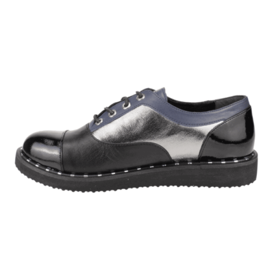 Zapato Exs Cuero Brillante Negro - Imagen 3