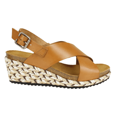 Sandalia Plakton Cintas Cuero Camel
