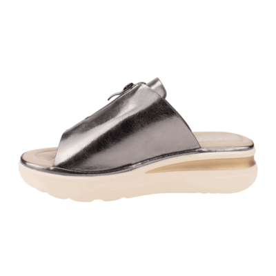 Sandalia New Walk Confort Plateada - Imagen 3