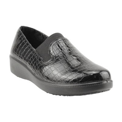 Mocasín New Walk Elasticado Reptil Negro