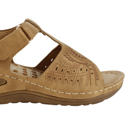 Sandalia New Walk Marina Confort Camel - Imagen 4