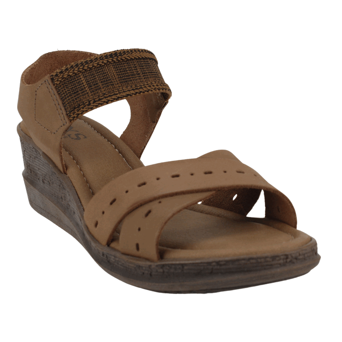 Sandalia Exs Elaztizada Cuero Café 2 Sandalia Exs Elaztizada Cuero Café - Imagen 2