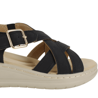 Sandalia New Walk Leonor Confort Negro - Imagen 4