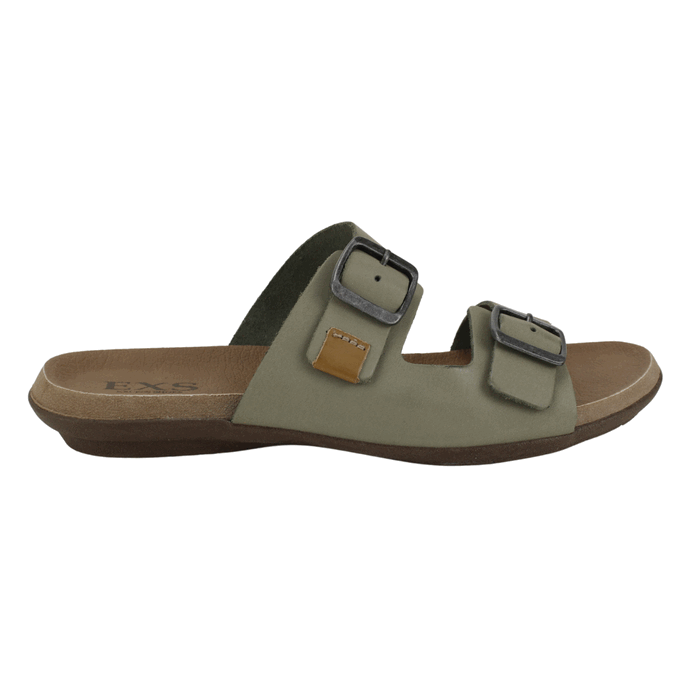 Sandalia Exs Doble Correa Cuero Khaki 1 Sandalia Exs Doble Correa Cuero Khaki