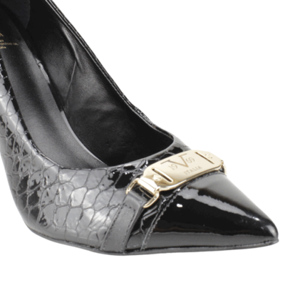 Zapato Versace 1969 Diva Charol Negro - Imagen 4