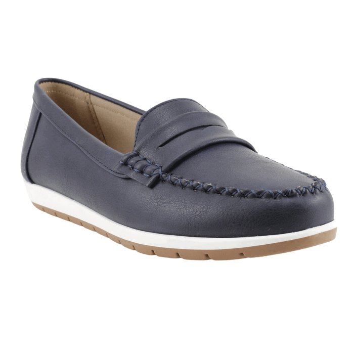 Mocasín New Walk Bianca Azul Marino 4 Mocasín New Walk Bianca Azul Marino - Imagen 4