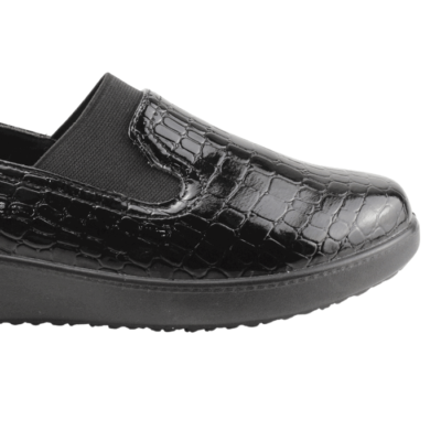 Mocasín New Walk Elasticado Reptil Negro - Imagen 4