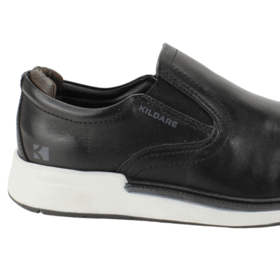 Zapato Kildare Cuero Negro Slip On