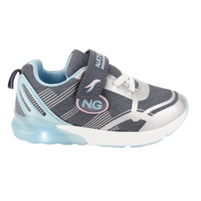 Zapatilla Nat Geo Kids Luces Gris