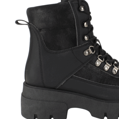 Botín New Walk Militar Suede Negro - Imagen 5