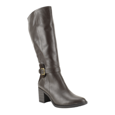 Bota Exs de Cuero Broche Café