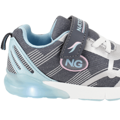 Zapatilla Nat Geo Kids Luces Gris - Imagen 4