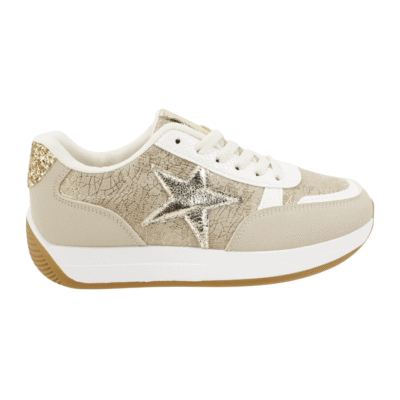 Zapatilla New Walk Stellar Plataforma Beige