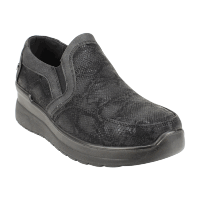 Zapato New Walk Slip On Reptil Negro