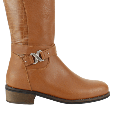 Bota Exs Cuero Larga Camel - Imagen 4