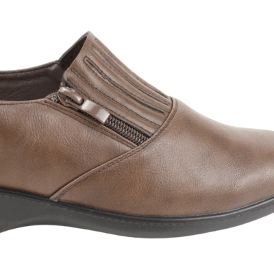Zapato New Walk Confort Cierre Café