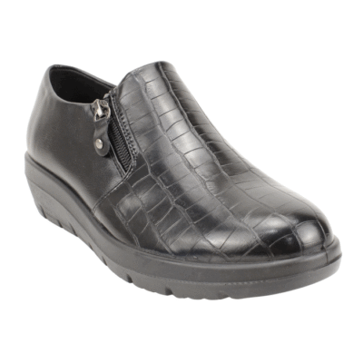 Zapato New Walk Reptil Confort Negro