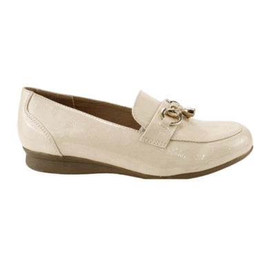 Mocasín New Walk Charol Beige