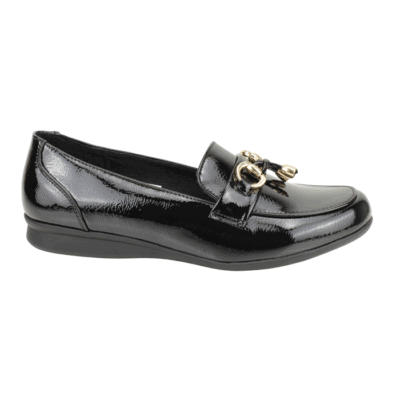 Mocasín New Walk Charol Negro