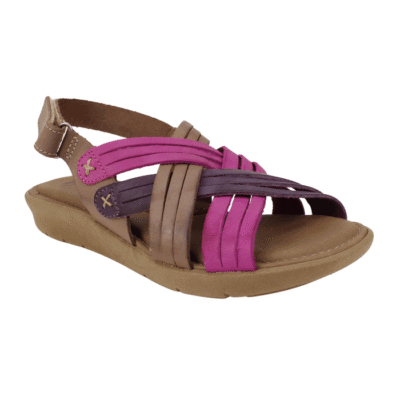 Alternative view of Sandalia Exs Confort Tiras Cuero Burdeo