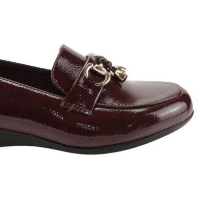 Mocasín New Walk Charol Burdeo - Imagen 4