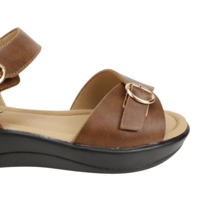 Sandalia New Walk Doble Broche Café 10 Sandalia New Walk Doble Broche Café