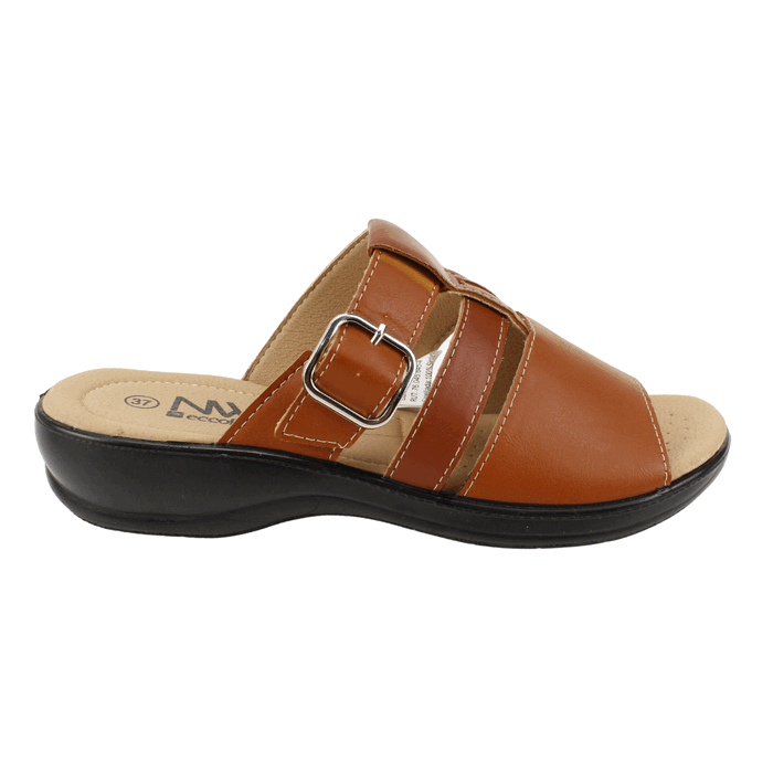 Sandalia New Walk Slip On Broche Marrón 1 Sandalia New Walk Slip On Broche Marrón