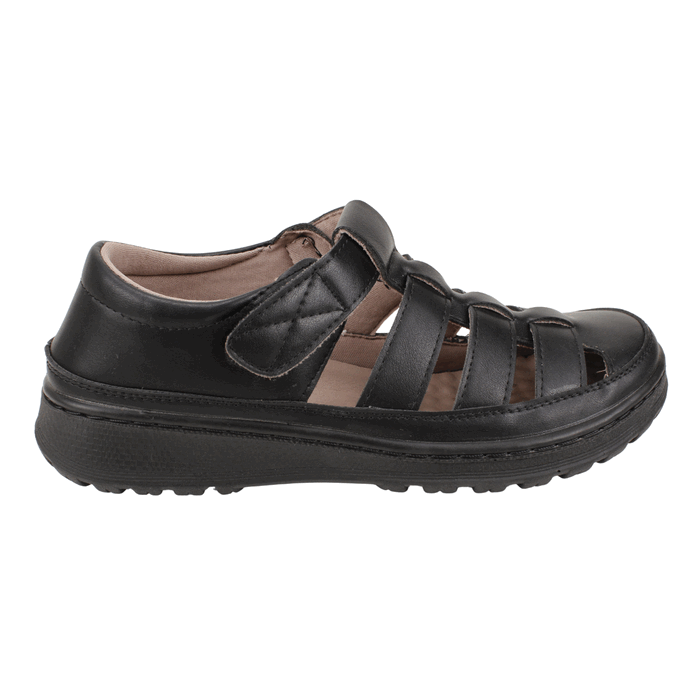 Sandalia New Walk Franciscana Negra 1 Sandalia New Walk Franciscana Negra