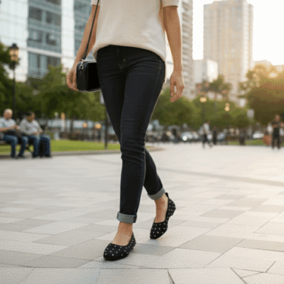 Ballerina Agua de Coco Tachas Negra