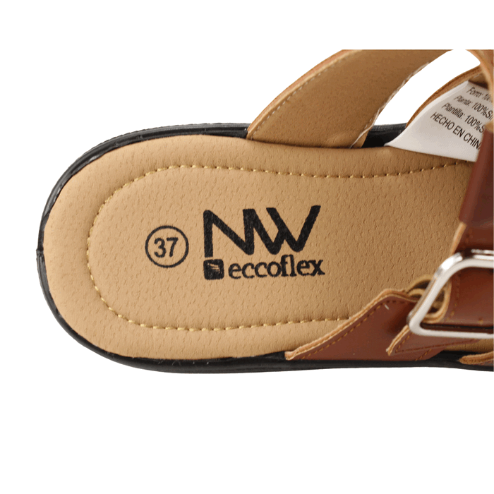 Sandalia New Walk Slip On Broche Café 5 Sandalia New Walk Slip On Broche Café