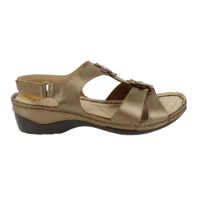 Sandalia Exs Confort Cuero Marrón