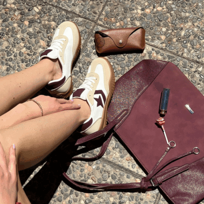 Alternative view of Zapatilla Agua de Coco Star Crema Burdeo