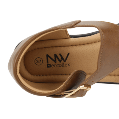 Sandalia New Walk Broche Reptil Café 10 Sandalia New Walk Broche Reptil Café