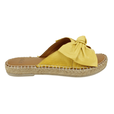 Sandalia Exs Lazo Cuero Amarilla