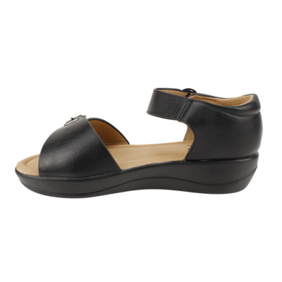 Sandalia New Walk Doble Broche Negra 9 Sandalia New Walk Doble Broche Negra