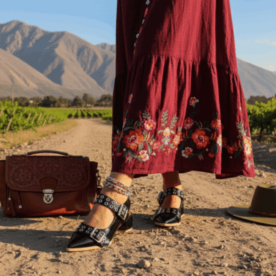 Zapato Agua de Coco Hebillas Negro