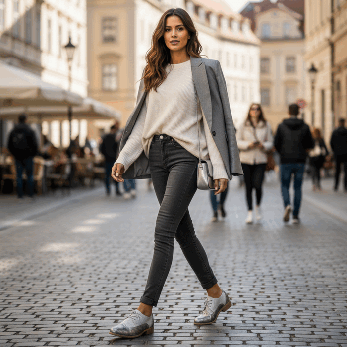 Zapato New Walk Reptil Plateado 2 Zapato New Walk Reptil Plateado