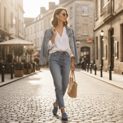 Mocasín New Walk Clásico Celeste