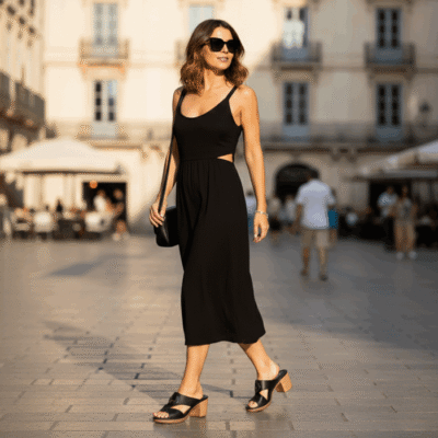 Sandalia New Walk Fiesta Negra