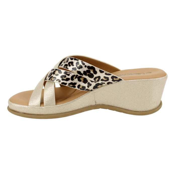 Sandalia New Walk Tiras Cruzadas Dorada 4 Sandalia New Walk Tiras Cruzadas Dorada