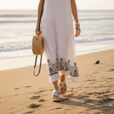 Sandalia New Walk Tiras Cruzadas Dorada