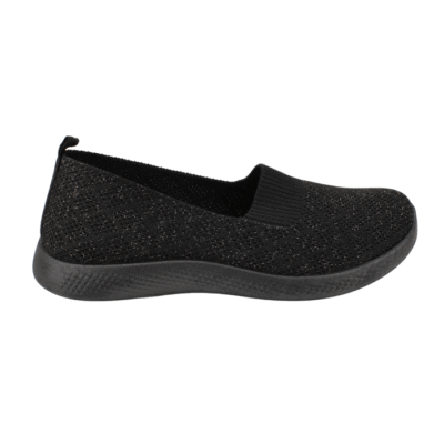 Zapatilla New Walk Brillos Confort Negro
