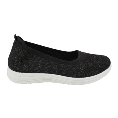 Zapatilla New Walk Slip On Confort Negra