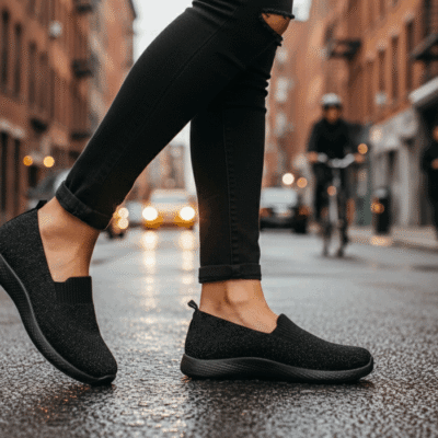 Alternative view of Zapatilla New Walk Brillos Confort Negro