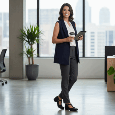 Alternative view of Zapato New Walk Correas Confort Negro