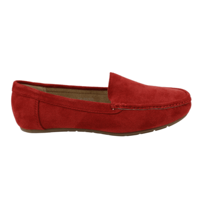 Mocasín New Walk Slip On Confort Rojo
