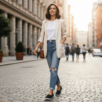 Alternative view of Zapatilla New Walk Slip On Confort Negra