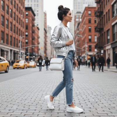 Alternative view of Zapatilla New Walk Transpirable Confort Blanca